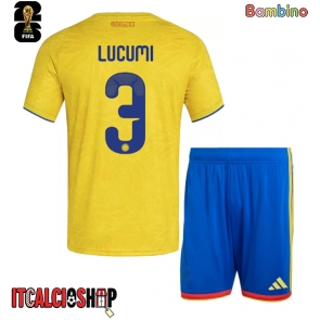 Colombia Jhon Lucumi #3 Prima Maglia Bambino Mondiali 2026 Manica Corta (+ Pantaloni corti)